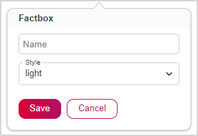 FactBox Tag in the Online Editor FactBox Tag